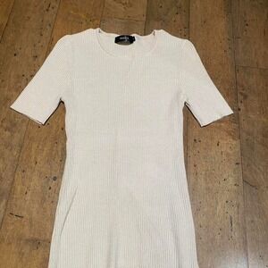 Zesica cream ribbed knit dress Size large